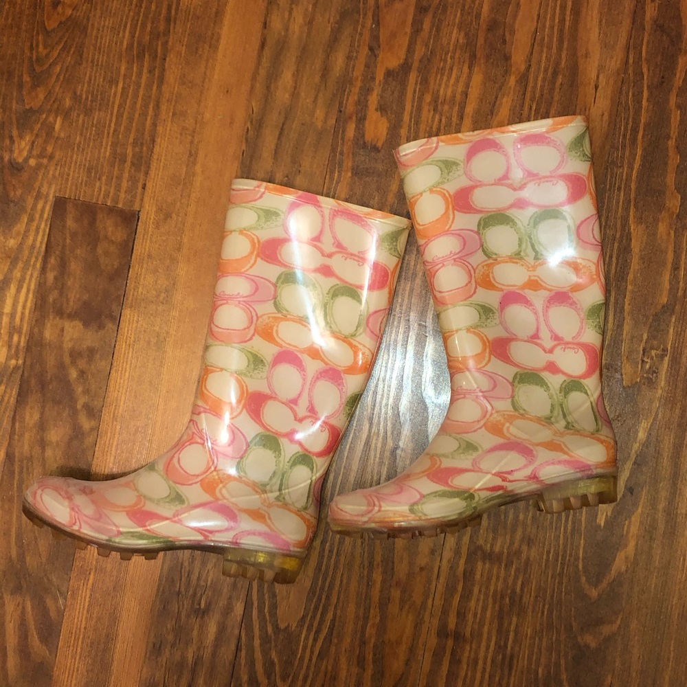 Coach rain boots